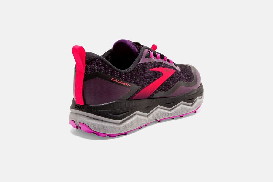 Caldera 5 Trail Brooks Running Shoes NZ Womens - Black/Red - XSQHBK-950